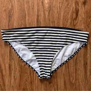 NWOT Boden Navy Blue Ivory Striped Mix & Match Bikini Bottoms SOO14